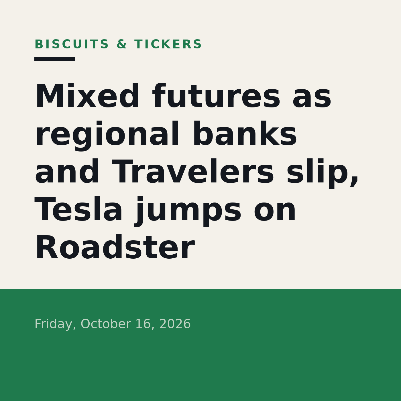 Biscuits & Tickers