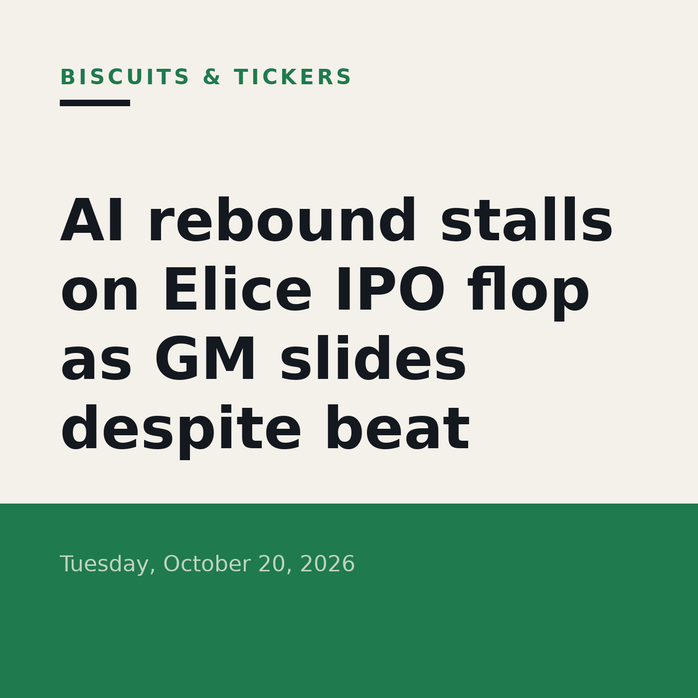 Biscuits & Tickers